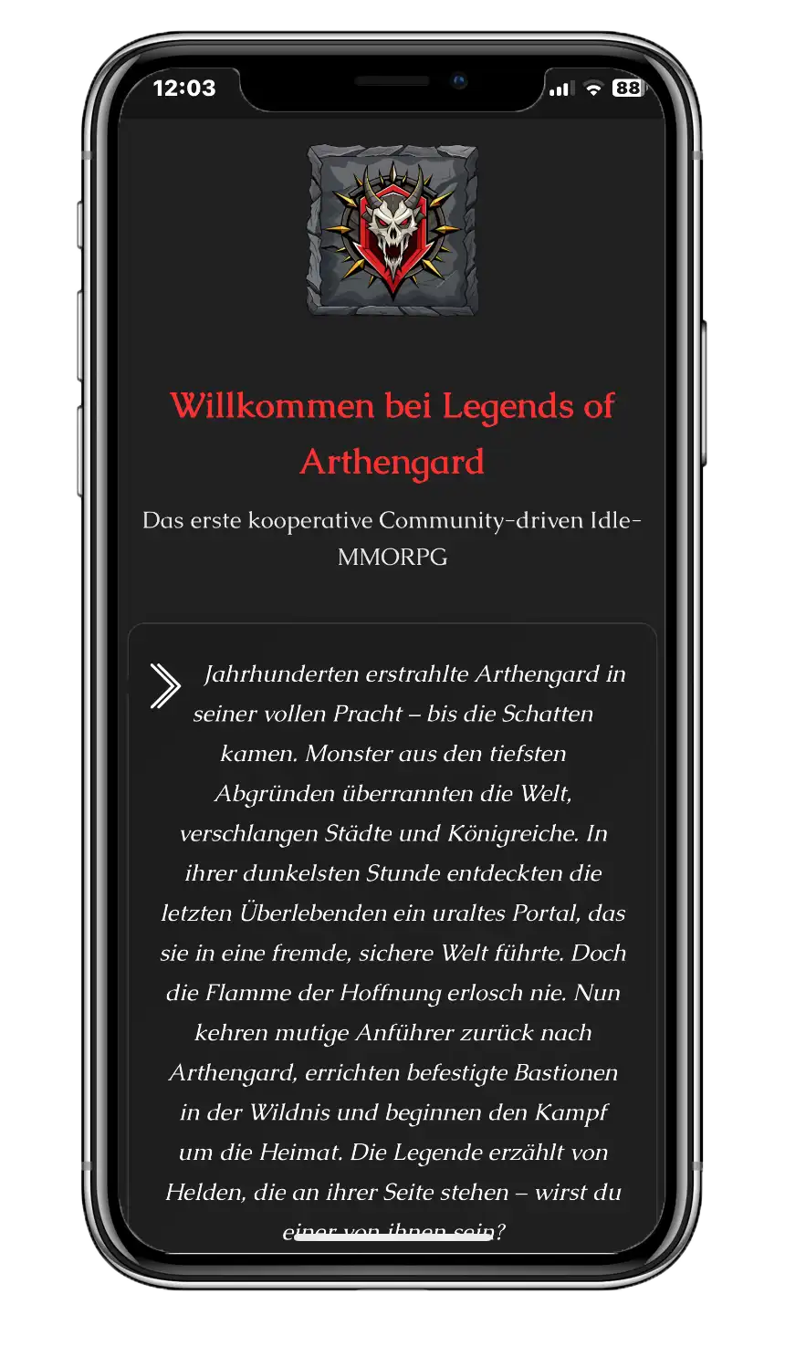 Legends of Arthengard Mobile App